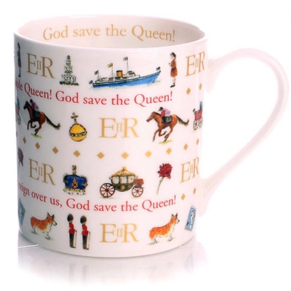Milly Green God Save the Queen Royal Commemorative Coffee Tea 12oz Mug Cup - Picture 1 of 12